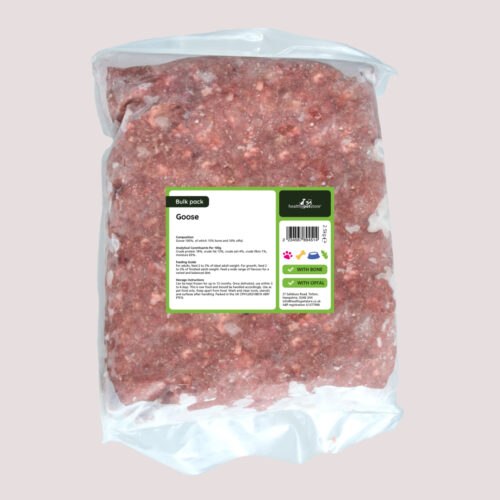 Raw Minced Goose With Bone & Offal 2.5kg Bulk