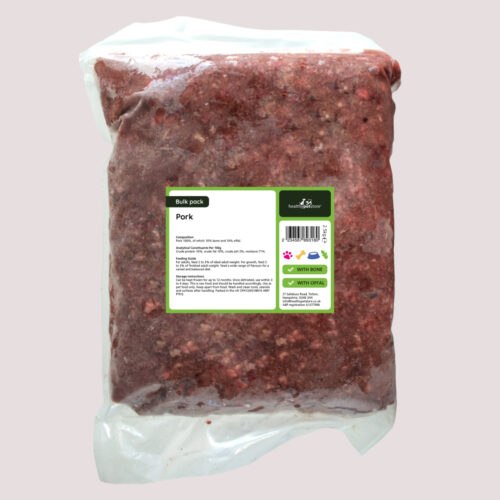 Raw Minced Pork With Bone & Offal 2.5kg Bulk