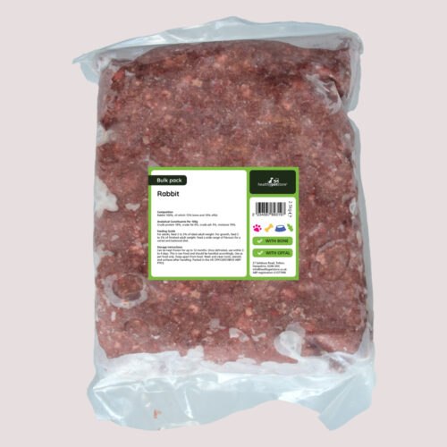 Raw Minced Rabbit With Bone & Offal 2.5kg Bulk