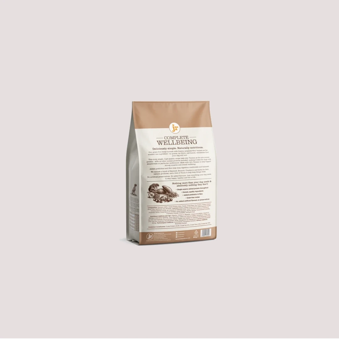 JR Wellbeing Venison Dry Dog Food 2kg