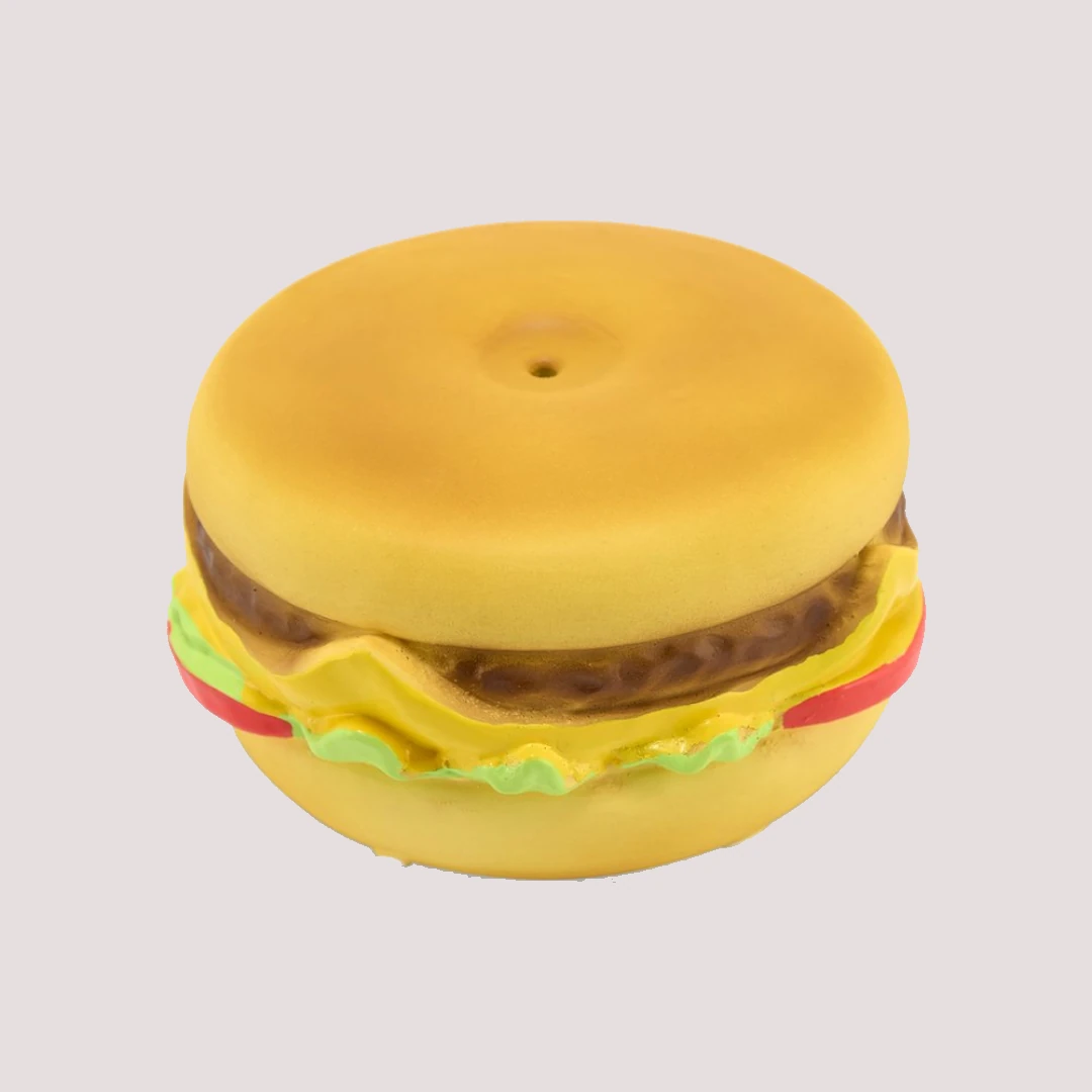 PetFace Burger Latex Dog Toy