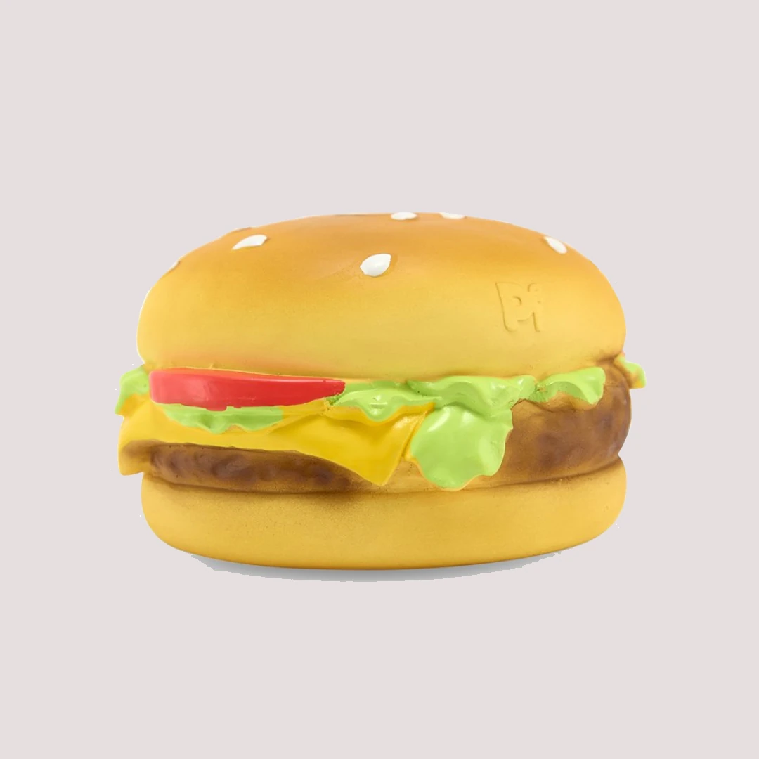 PetFace Burger Latex Dog Toy