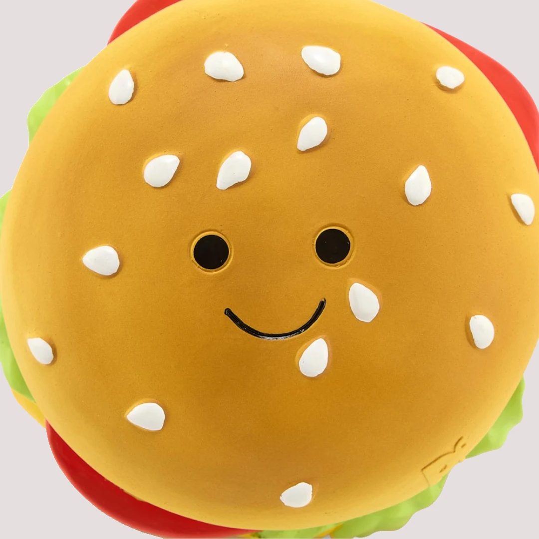 PetFace Burger Latex Dog Toy