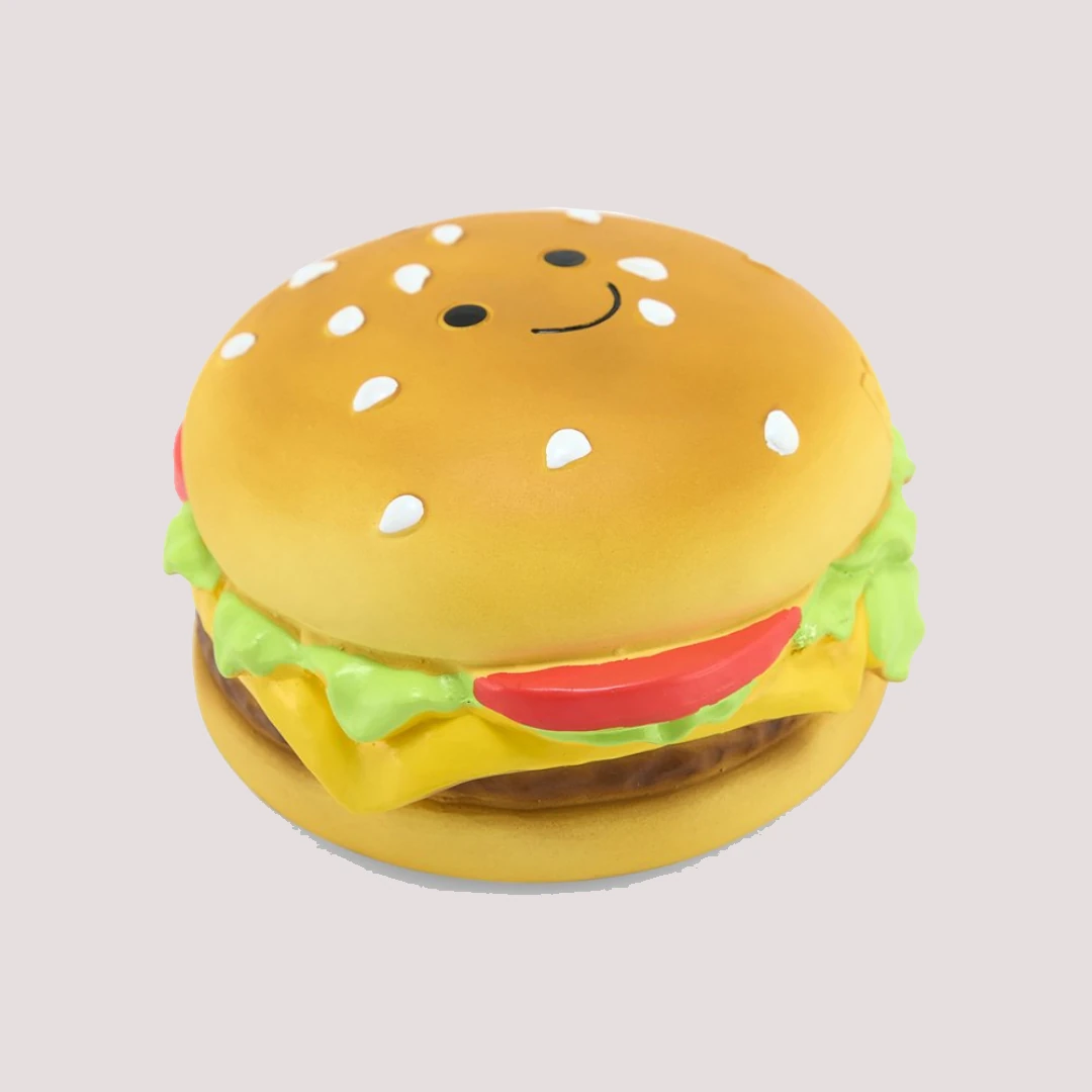 PetFace Burger Latex Dog Toy