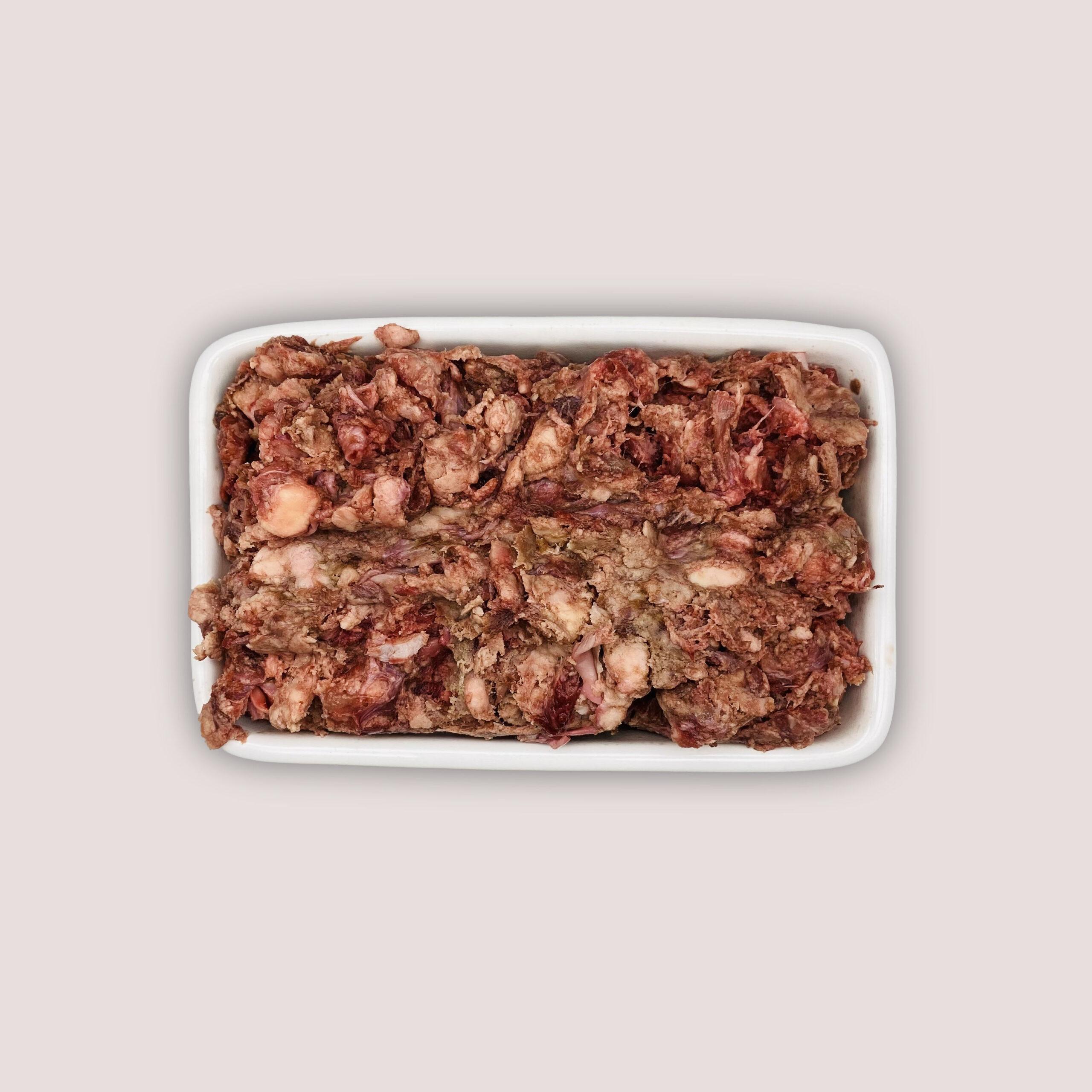 Raw Minced Beef & Heart With Bone & Offal 500g Healthy Pet Store